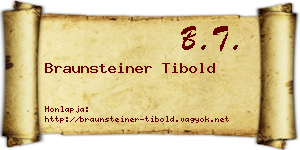 Braunsteiner Tibold névjegykártya